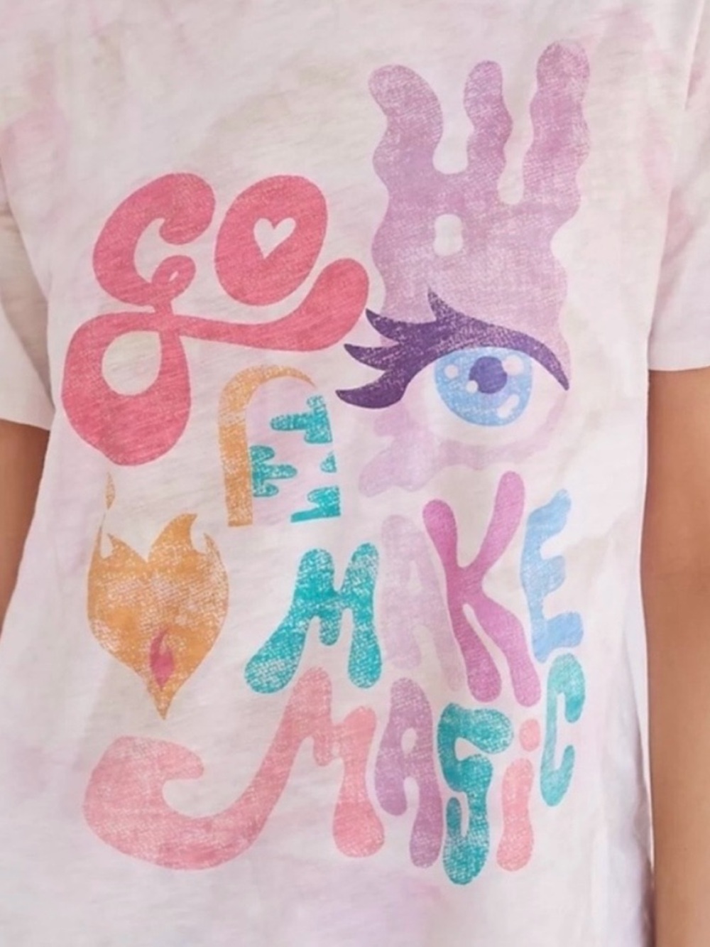 ANTHROPOLOGIE Graphic Tee Short Sleeve Shirt Tops Make Magic M. Like new. - Picture 2 of 4